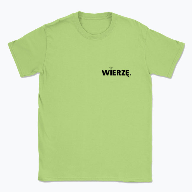 Koszulka Unisex „WIERZĘ.” – z symbolem Ducha Świętego