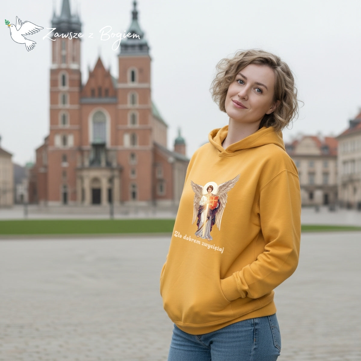 Bluza chrześcijańska unisex – Zło dobrem zwyciężaj (Rz 12,21)