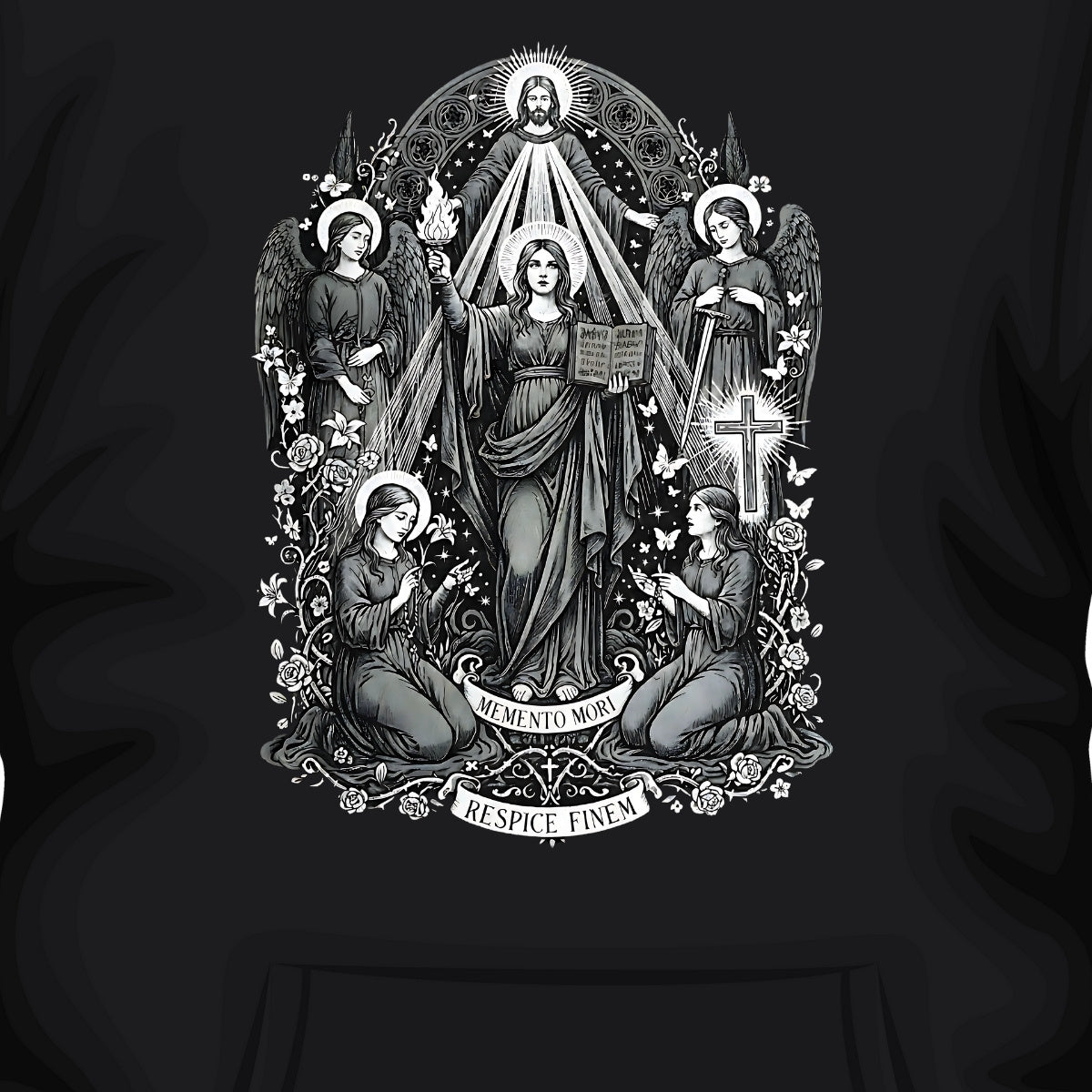 Unisex Bluza z kapturem „Memento Mori” | Zawsze z Bogiem