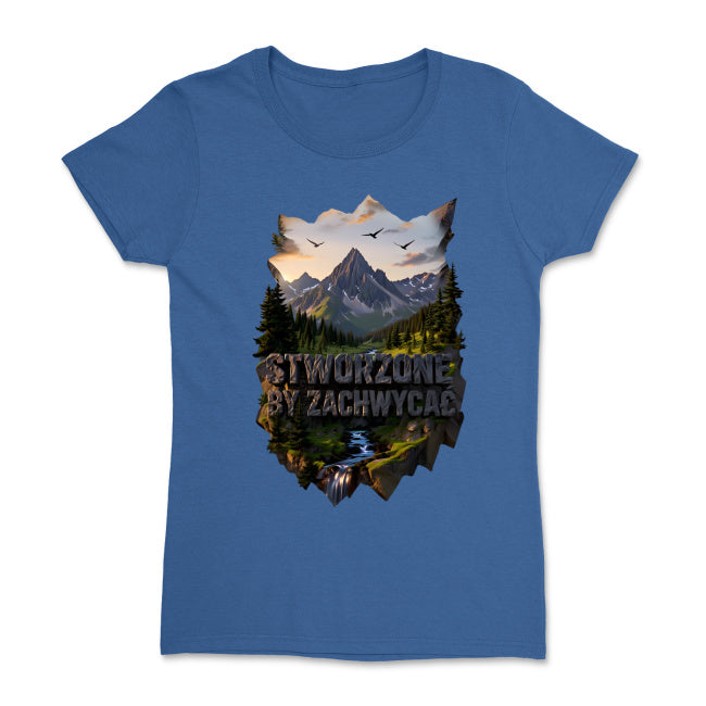Damska koszulka – „Stworzone, by zachwycać” | Zawsze z Bogiem