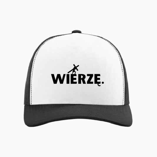 Czapka truckerka „WIERZĘ.” – Niosąc Krzyż