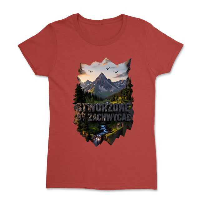 Damska koszulka – „Stworzone, by zachwycać” | Zawsze z Bogiem