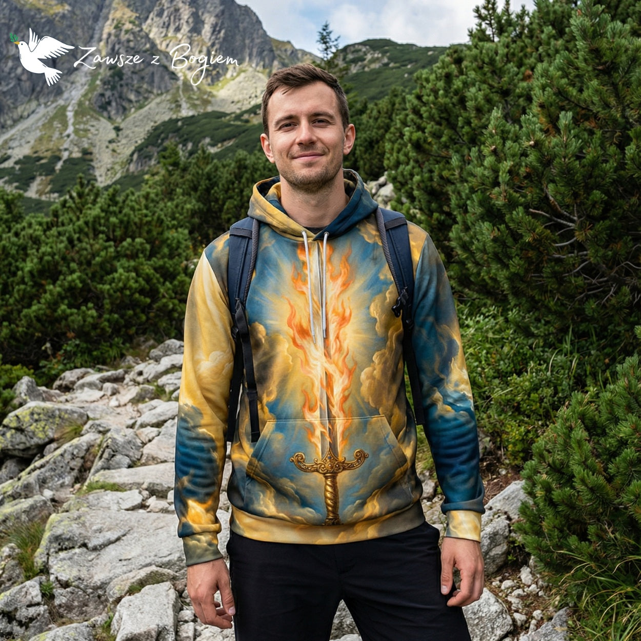 Bluza z Kapturem Unisex "Quis ut Deus" – Archanioł Michał