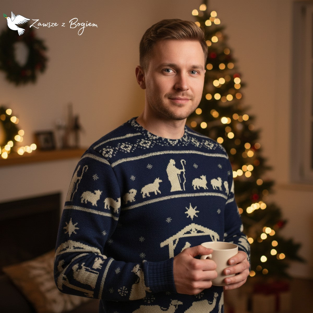 Chrześcijański Ugly Sweater Unisex – Stajenka Betlejemska