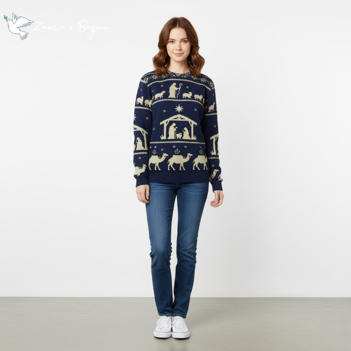 Chrześcijański Ugly Sweater Unisex – Stajenka Betlejemska