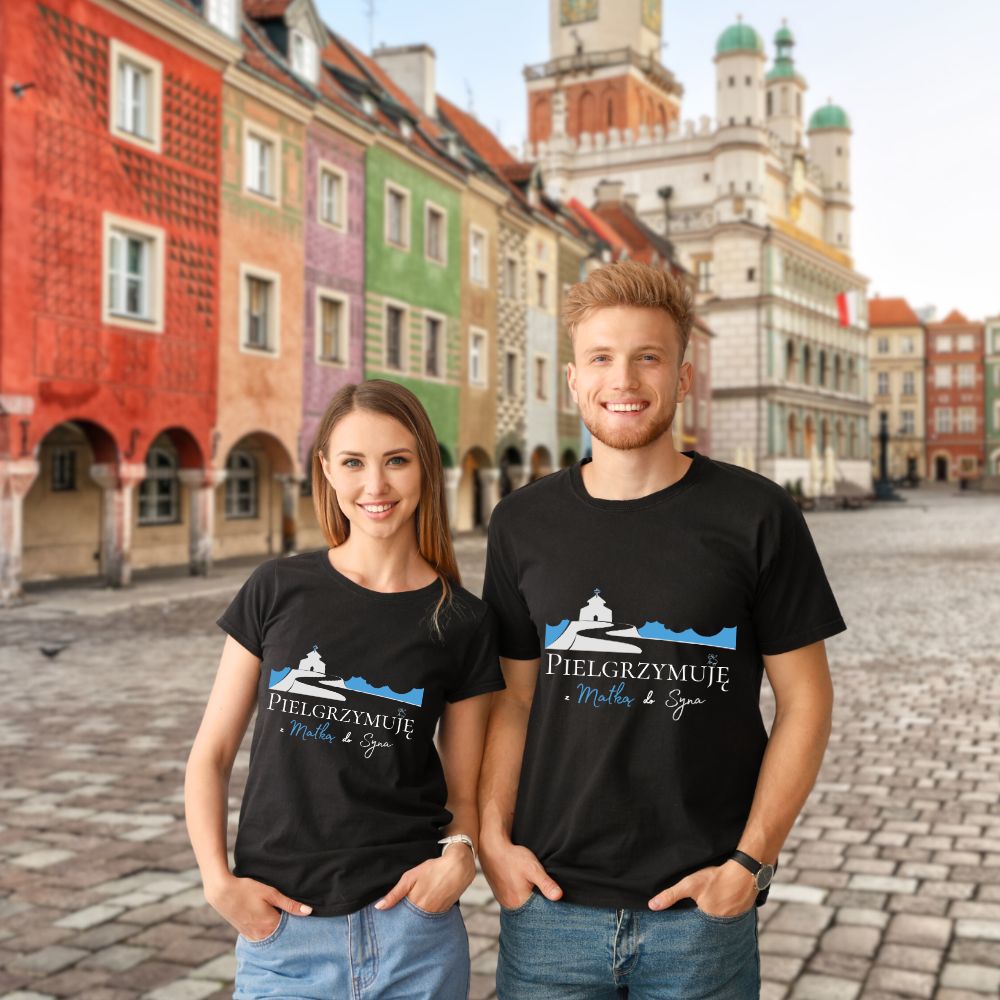 Damska koszulka „Pielgrzymuję z Matką do Syna” – lekkość wiary, siła kobiety