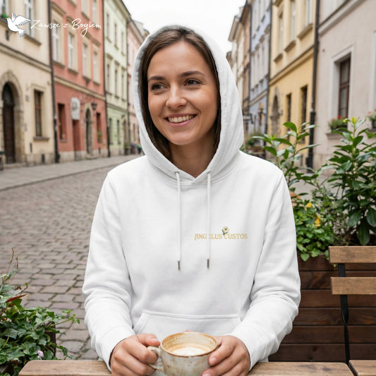 Bluza damska z kapturem "Angelus Custos" – Anielska Opieka | Zawsze z Bogiem