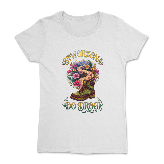 Stworzona do Drogi – chrześcijańska koszulka dla miłośniczek gór