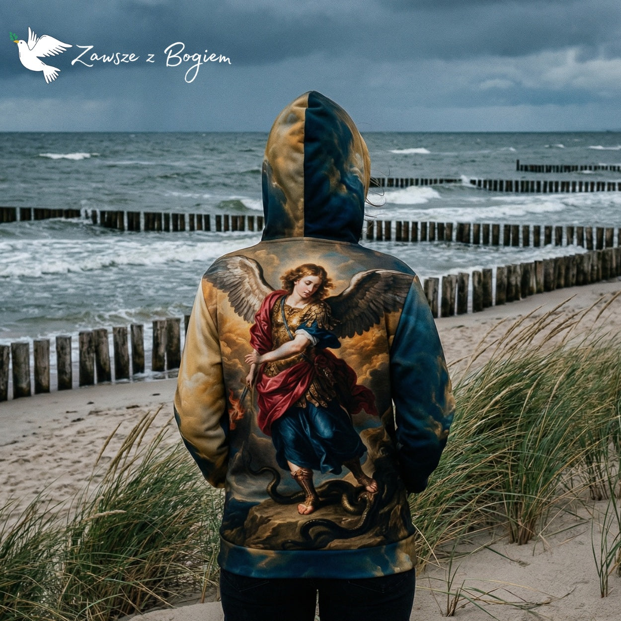 Bluza z Kapturem Unisex "Quis ut Deus" – Archanioł Michał