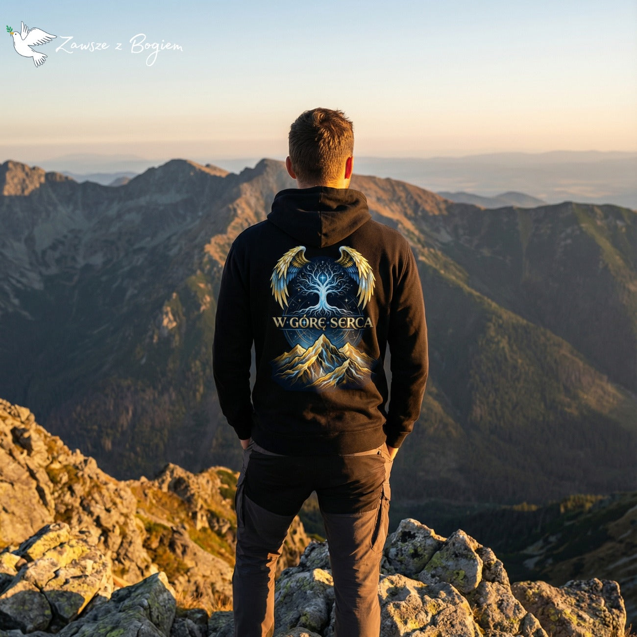Bluza unisex „W Górę Serca” – dla tych, którzy idą wyżej z Bogiem