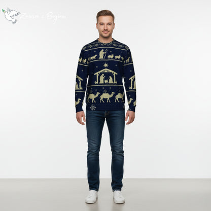 Chrześcijański Ugly Sweater Unisex – Stajenka Betlejemska
