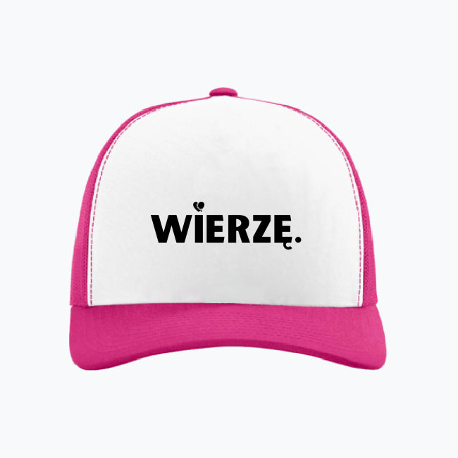 Czapka z daszkiem „WIERZĘ.” z sercem