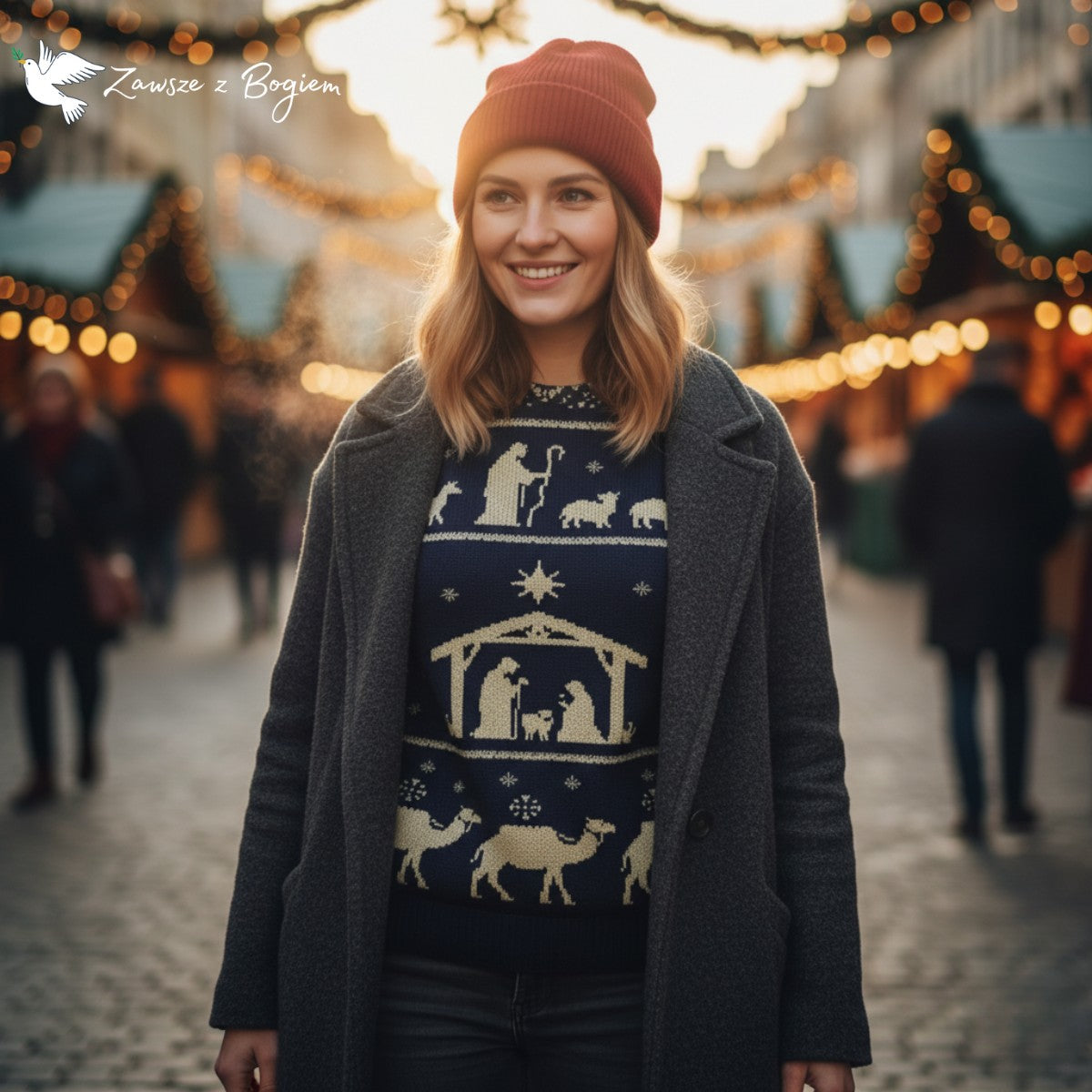 Chrześcijański Ugly Sweater Unisex – Stajenka Betlejemska