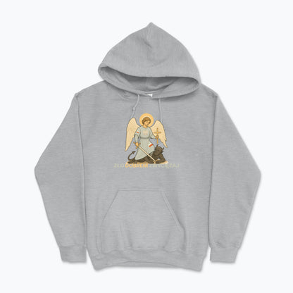 Bluza z kapturem Unisex „Zło dobrem zwyciężaj” – Archanioł Michał