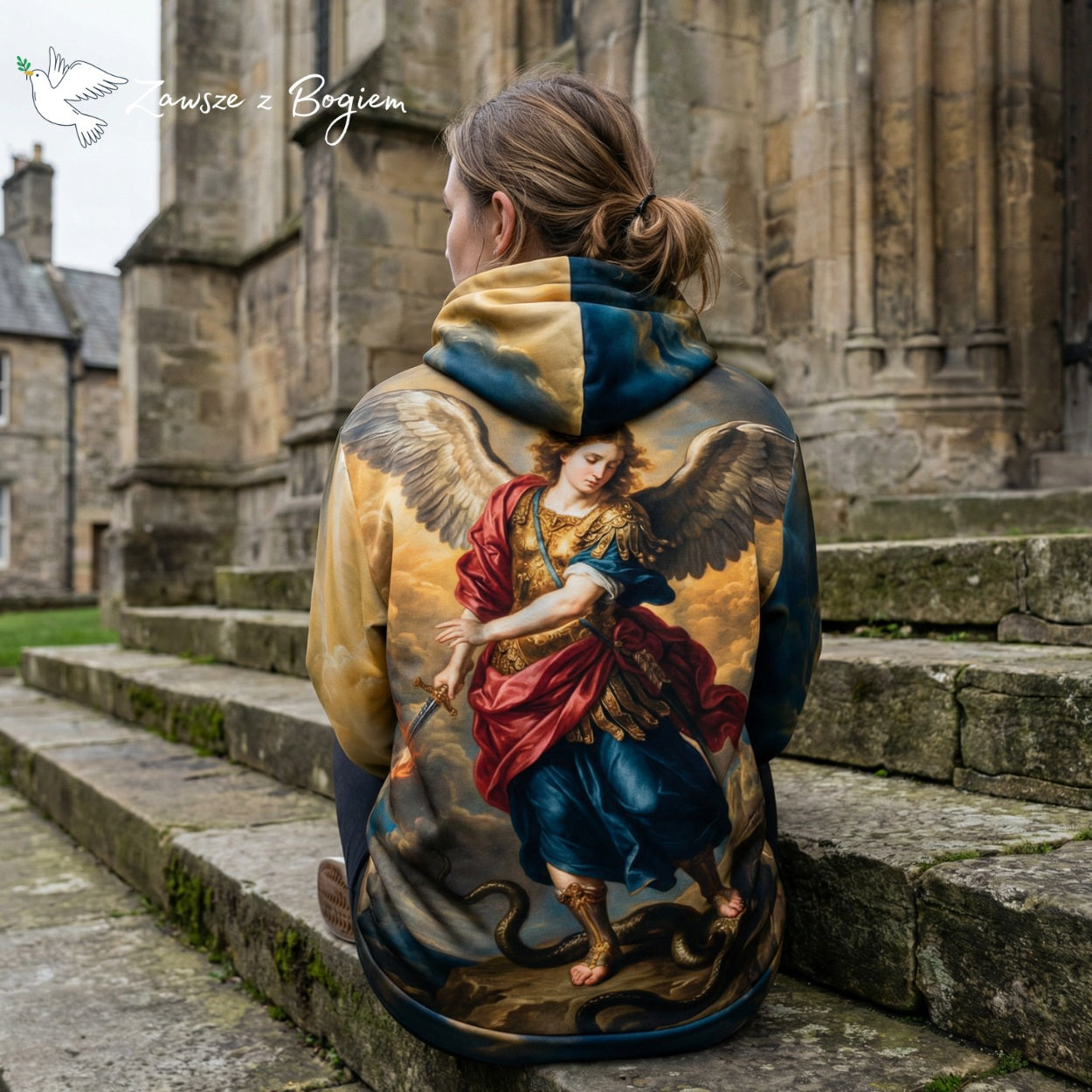 Bluza z Kapturem Unisex "Quis ut Deus" – Archanioł Michał