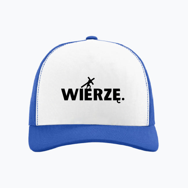 Czapka truckerka „WIERZĘ.” – Niosąc Krzyż