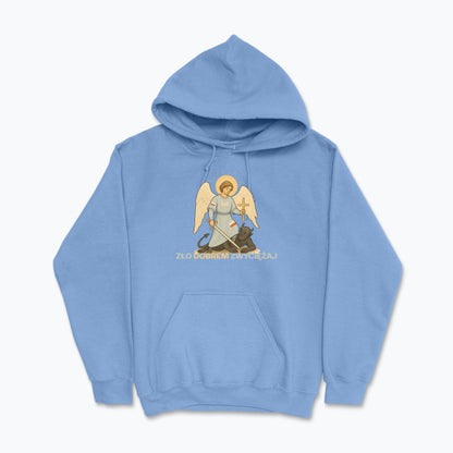 Bluza z kapturem Unisex „Zło dobrem zwyciężaj” – Archanioł Michał