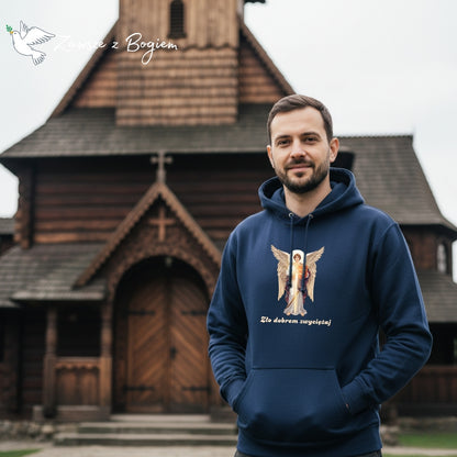 Bluza chrześcijańska unisex – Zło dobrem zwyciężaj (Rz 12,21)