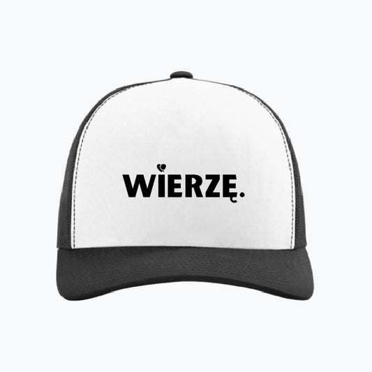 Czapka z daszkiem „WIERZĘ.” z sercem