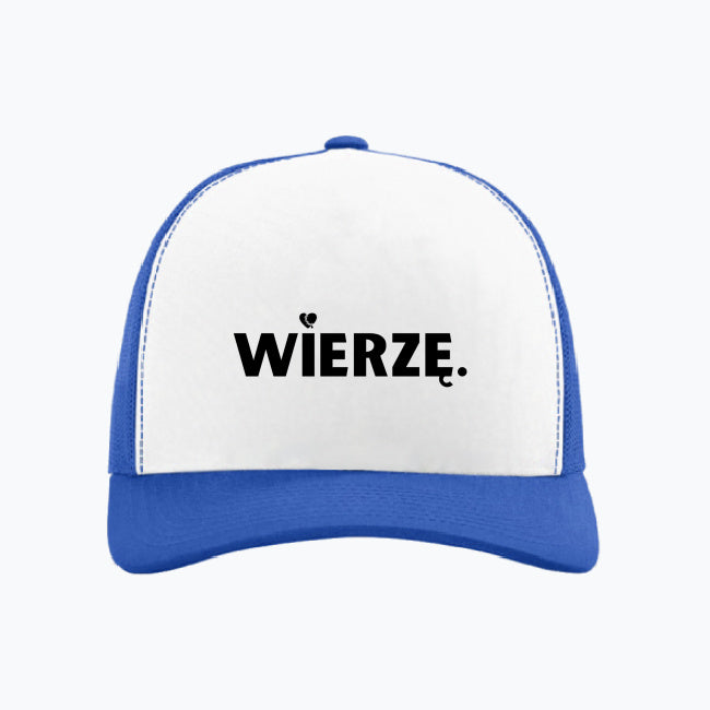 Czapka z daszkiem „WIERZĘ.” z sercem
