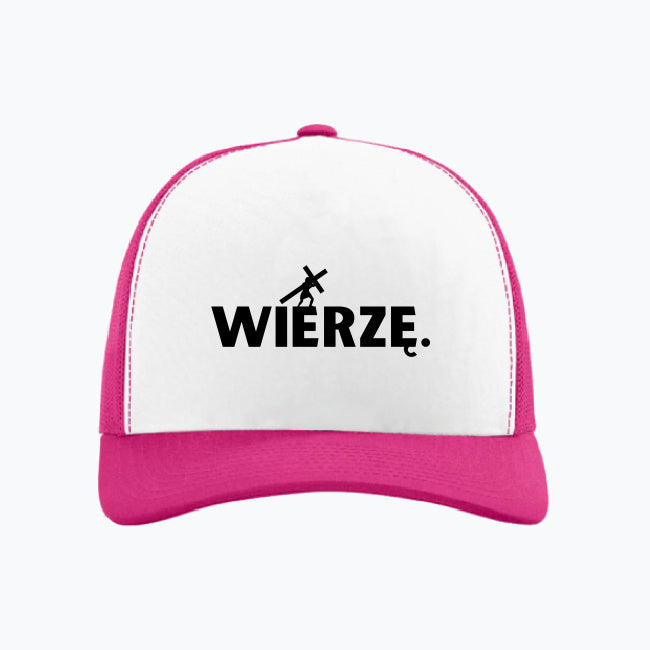Czapka truckerka „WIERZĘ.” – Niosąc Krzyż