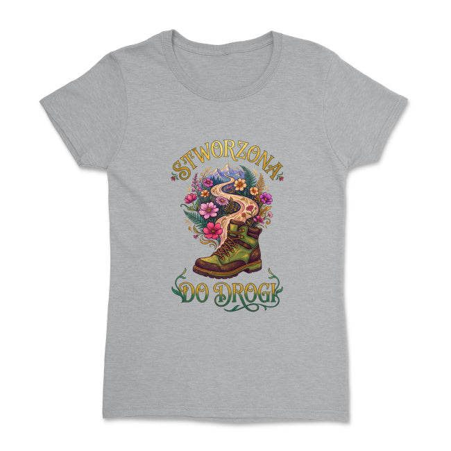 Stworzona do Drogi – chrześcijańska koszulka dla miłośniczek gór