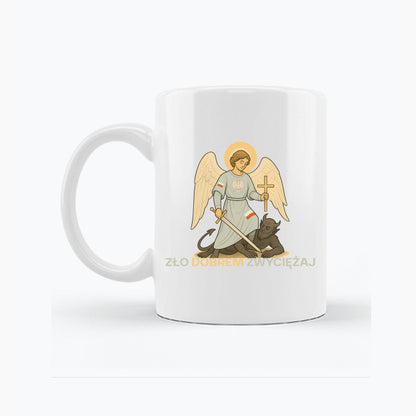 Kubek „Zło dobrem zwyciężaj” – chrześcijański design z przesłaniem (Rz 12,21)