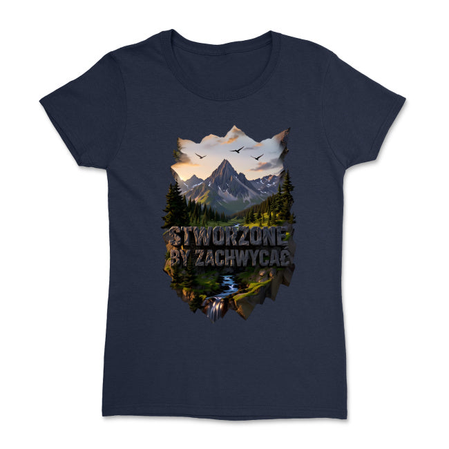 Damska koszulka – „Stworzone, by zachwycać” | Zawsze z Bogiem