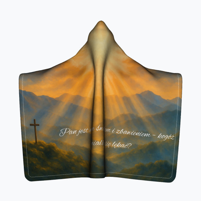 Koc z kapturem Full Print